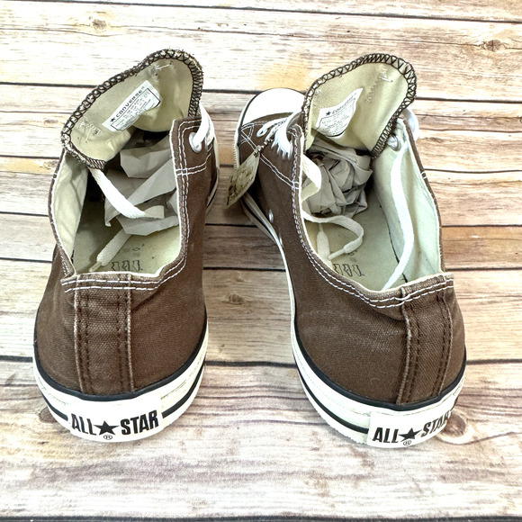 Converse Chuck Taylor All Star Mens Brown Low Top Classic Sneakers Size 12 - Picture 6 of 9